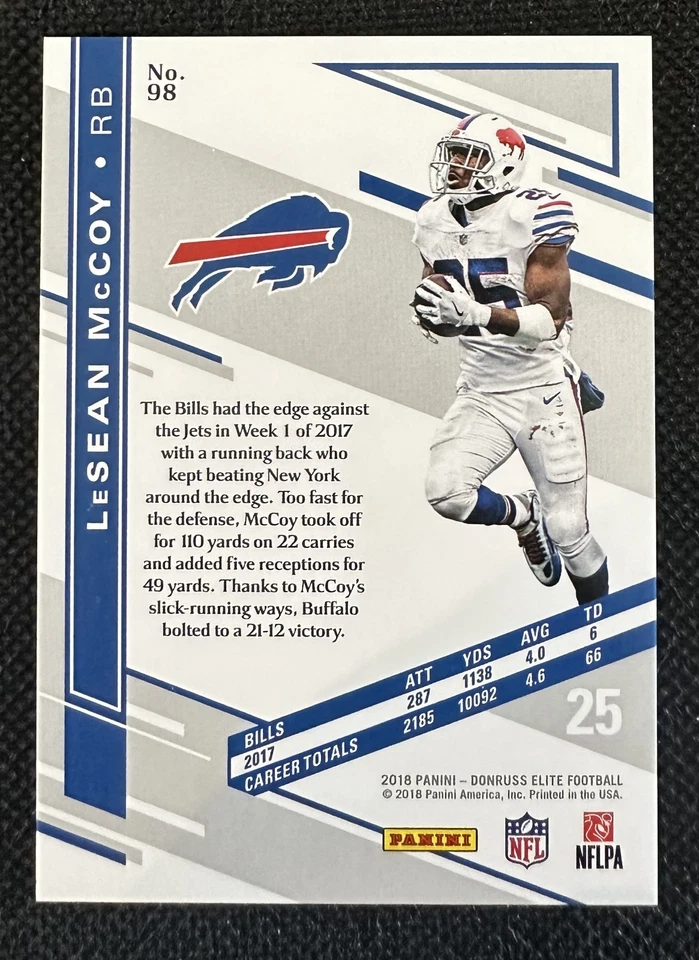 2018 Donruss Elite - LeSean McCoy #98 Orange /49 - Image 2 of 2