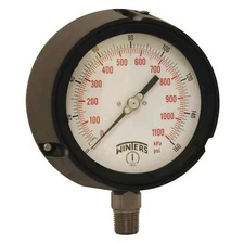Winters Ppc5065g-Sg45 Process Pressure Gauge, 0 To 160 Psi, 4 1/2 In Dial, 1/2