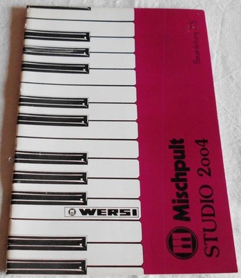 Wersi Bauanleitung Mischpult Studio 2004 BA-Nr.775,  gebraucht