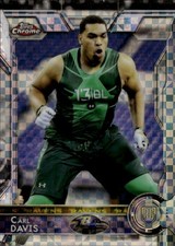 2015 Topps Chrome Carl Davis #195 Xfractors Baltimore Ravens 34N