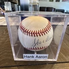 Hank Aaron Signed Braves Baseball Quality Authentication COA Case