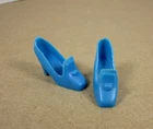 Barbie Pilgrim chunky Shoes aqua blue vtg Mattel 70s