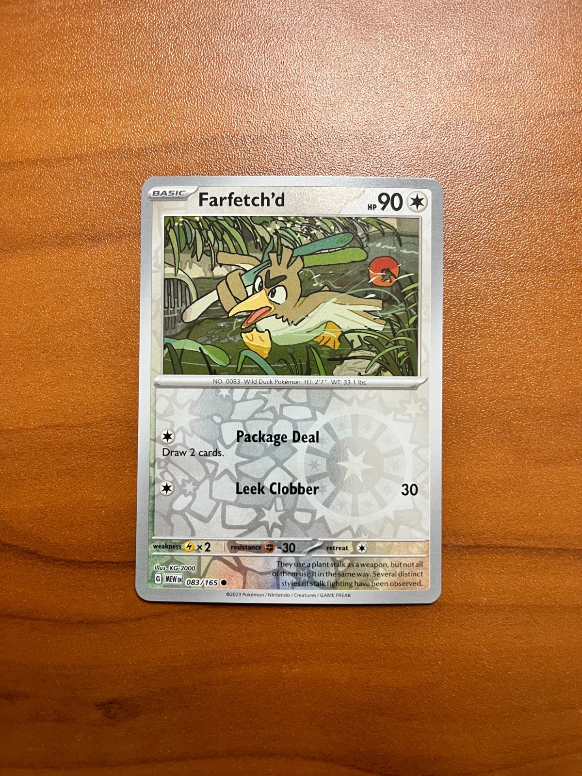 Farfetch'd #083/165 (SV: Scarlet & Violet 151) - Pokémon TCG - Reverse Holo-M/NM