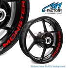 Wheel Decal 17'' Rim Sticker Tape Set For Ducati MONSTER 821 2015-2016