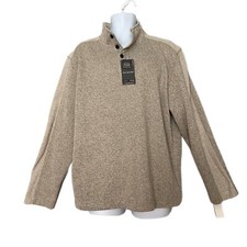 Van Heusen Gray Classic Fit Natural Flex Stretch Long Sleeve Knit Shirt XL NEW