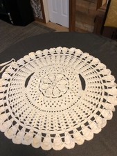 Round White Handmade Vest for Girls.