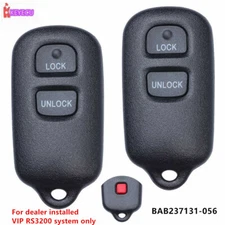 2x Replacement KEYLESS ENTRY REMOTE KEY 3 Button for TOYOTA RS3200 BAB237131-056
