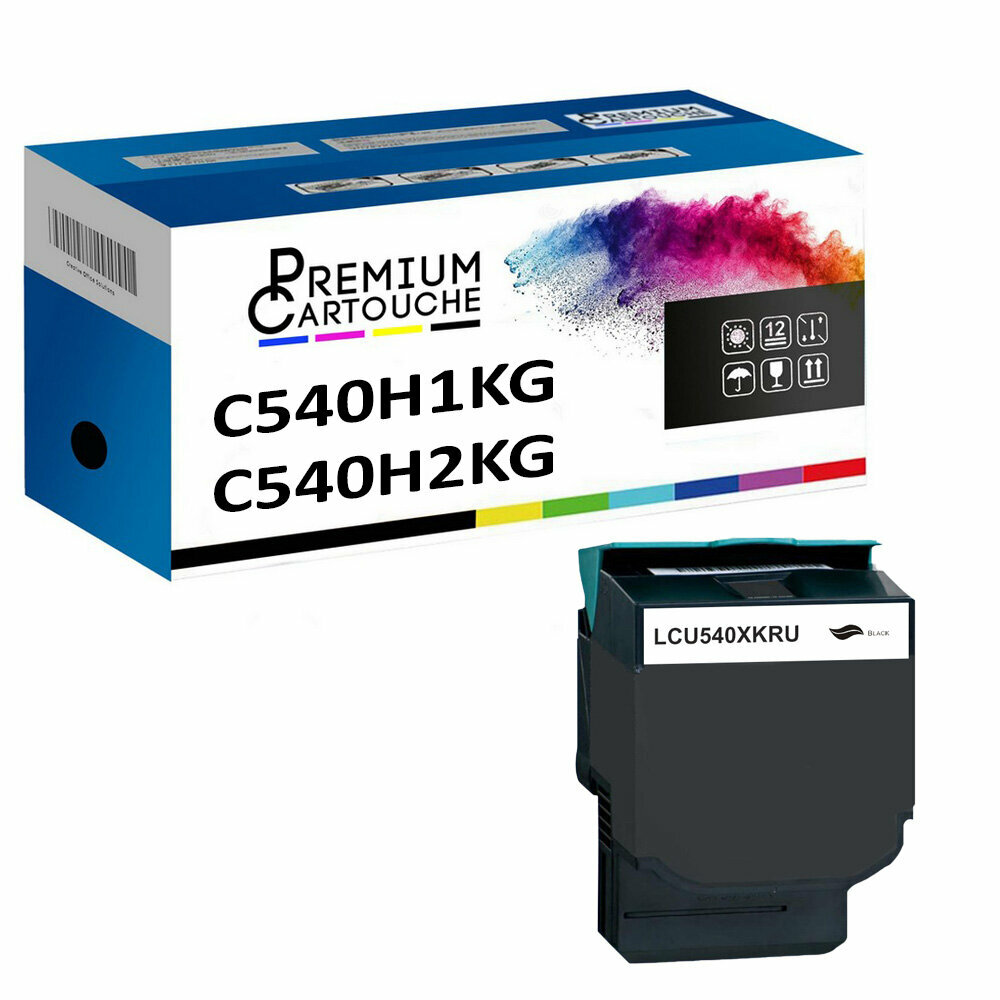 Toner C540H1KG Lexmark noir anti-bavure pour imprimer vos documents sans traces