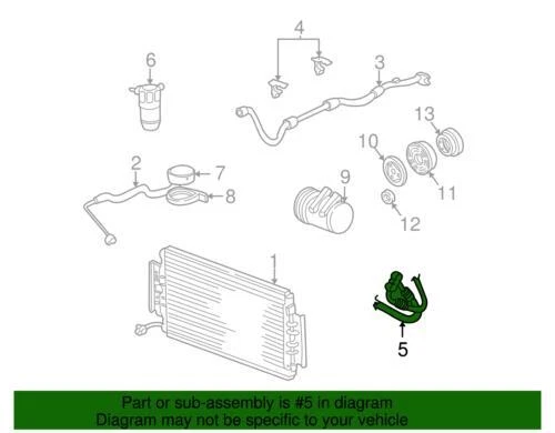 Manguera condensadora compresor aire acondicionado Pontiac original GM 1997-2001 19244815 Foto 2 de 2