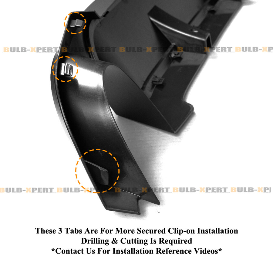 For 13-14 Ford Mustang GT V6 AMPP GT500 Style Matt Black Shark Fin Rear Diffuser