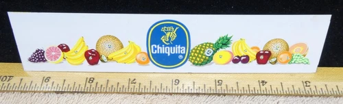 Vintage Chiquita Banana Fruit Small Tin Advertising Sign Pineapple Etc !