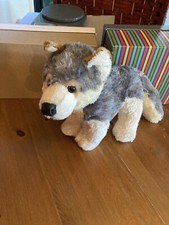 AURORA PLUSH WOLF Grey Gray 11 17 Including Tail Dec 2015