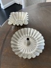Vintage Lot of 2 Old Fashioned Metal/Tin Molds 9.5" Dia Round and 9" Dia Square — photo 1