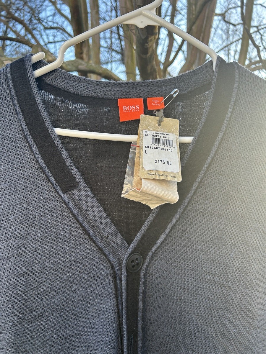 HUGO BOSS Orange Label Cardigan Blue Large Brand New With Tags