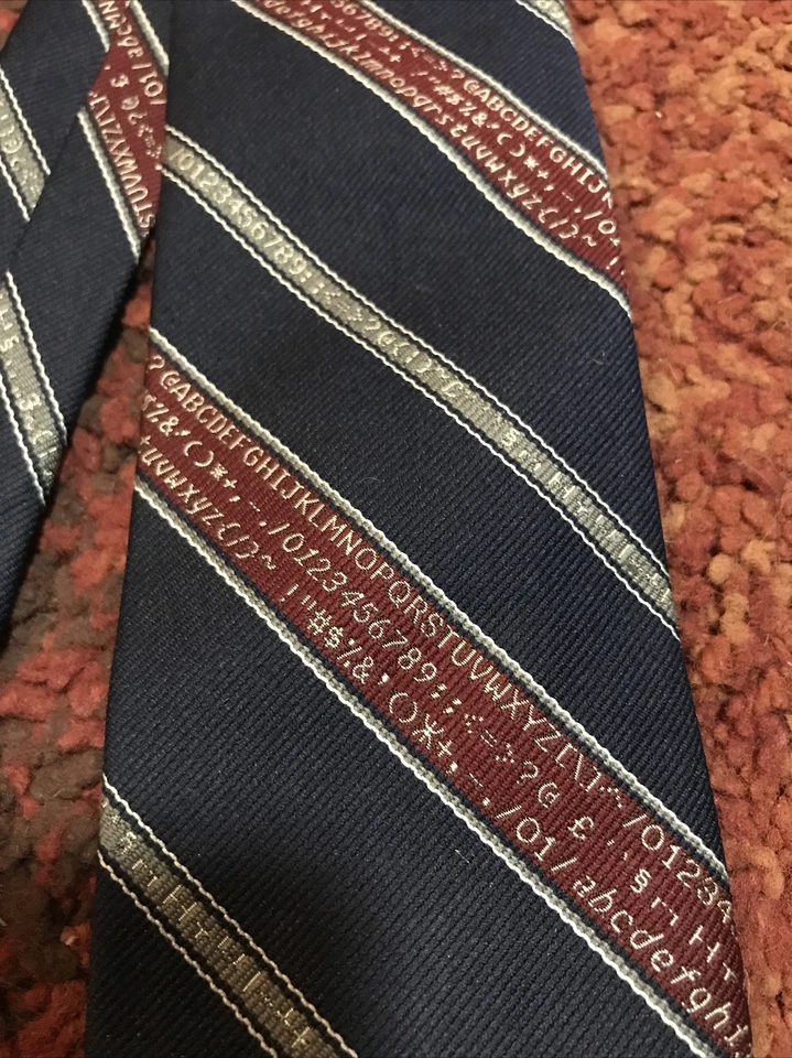 Галстук Smithsonian Institute Computer Character Print Line красный синий - Изображение 2 из 3