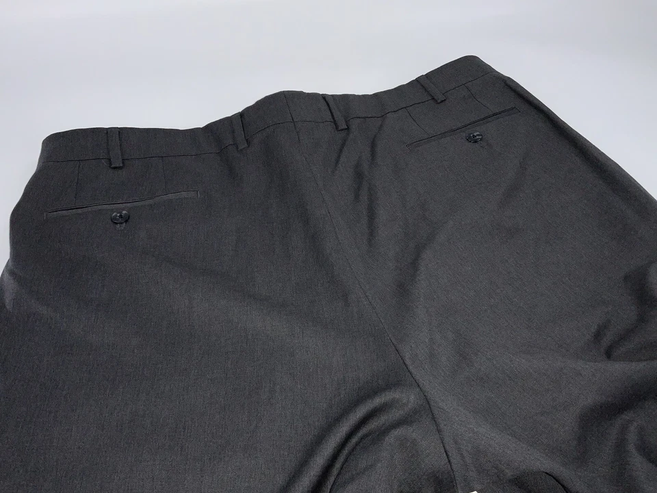Pantalones de vestir Hiltl 40x30 gris lana frente plano hechos en Macedonia usados en excelente estado ygi b3-189 Foto 4 de 4