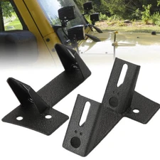 4" LED Light Bar A-Pillar Dual Deck Mount Brackets For 07-2017 Jeep Wrangler JK