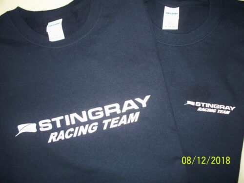 Deux T-shirts marine sérigraphiés Stingray Racing Team 6 oz 100 % coton   - Photo 1 sur 1