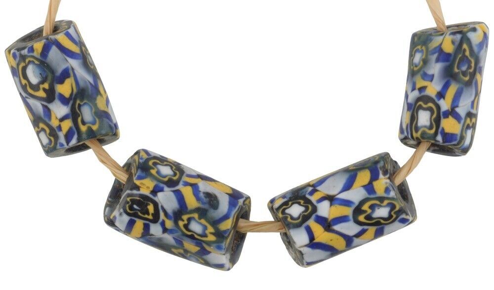 Brin De Perles Anciennes Millefiori Commerce Africain - Référence M00726, Occasion