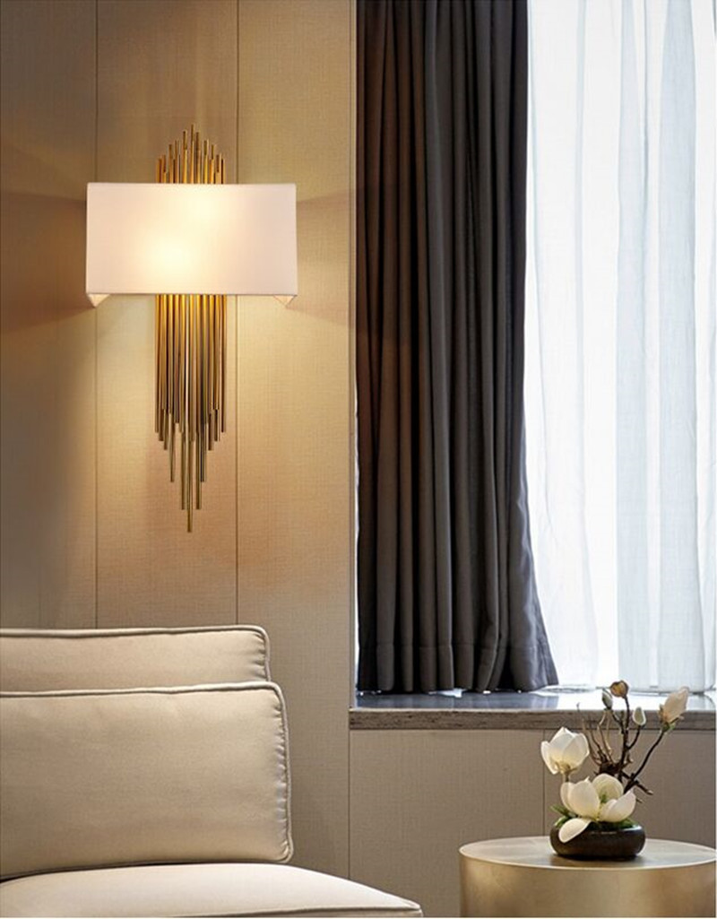 Modern Luxury Wall Lamp Industrial Wall Sconces Lampshade Indoor