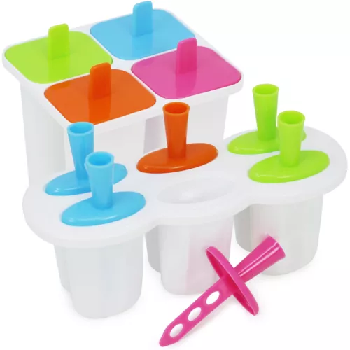 2x Eisform für 10 Portionen Speiseeis am Stiel - Wassereis Formen in 2 Designs