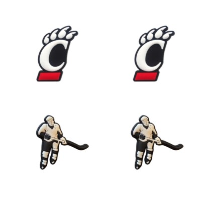 NCAA Cincinnati Bearcats Team For Crocs Shoe Charms Jibbitz - 4 Pieces