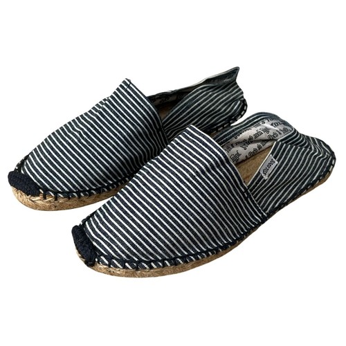 Soludos Navy Striped Espadrille Slip On Casual Cotton Shoes Women's Size 38 8 - Picture 3 of 6