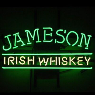 Jameson Irish Whiskey 24''x20'' Neon Sign Lamp Light Hanging Nightlight Beer EY 