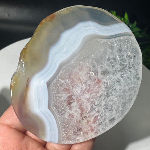 132G Natural Beautiful Agate Geode Druzy Slice ExtraLarge Gemstone - Picture 3 of 16