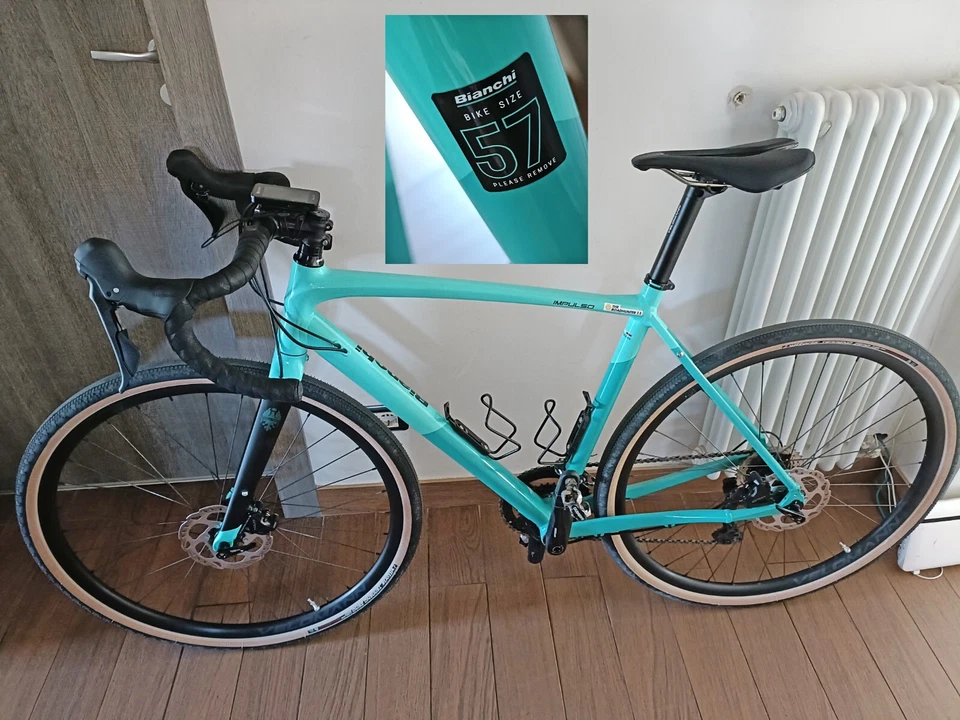 Bici Corsa Bianchi Impulso Allroad 11V GRX 600 Celeste Bianchi, foto 1 di 4