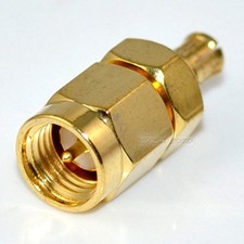SMA male plug to MCX male plug straight RF Adapter Coaxial Connector Convertor