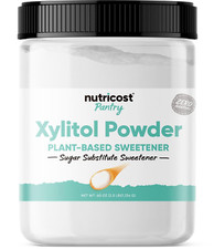 Nutricost Pure Xylitol Powder 2.5 Lbs, Sugar Substitute Sweetener, Granulated