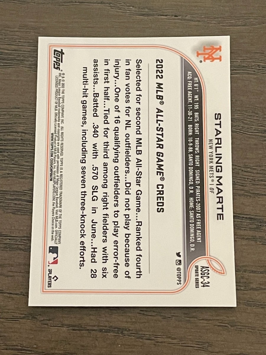 2022 Topps Chrome Update All-Star Game Starling Marte #ASGC-34 New