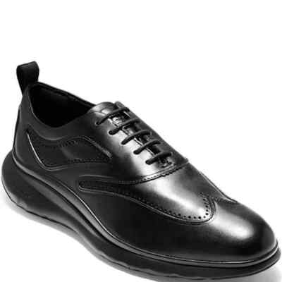 COLE HAAM ZERØGRAND OXFORD ブラック シューズ Men's ZERØGRAND Remastered Stitchlite™ Wingtip Oxfords in Black