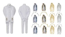 New Born Baby Boy Church Christening White Suit Virgin Maria Stole Only Sm-20