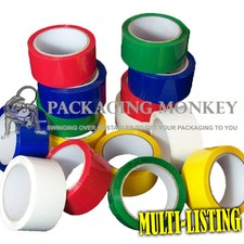COLOURED LOW NOISE PACKING TAPE 50mm x 66M ALL COLOURS