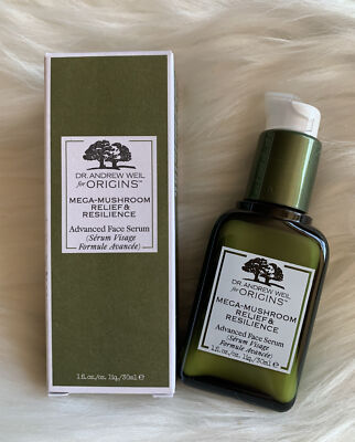 Origins Mega-Mushroom Relief & Resilience Advanced Face Serum 1oz /30ml NIB