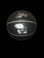 OCHAI AGBAJI SIGNED KANSAS JAYHAWKS LOGO BASKETBALL KU PLAYER OF THE YEAR BAS