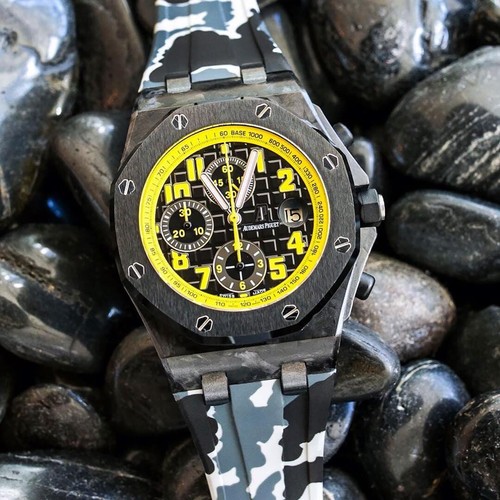 Audemars Piguet Bumble Bee Royal Oak Offshore 26176FO.OO.D101CR.02 on Camo Strap