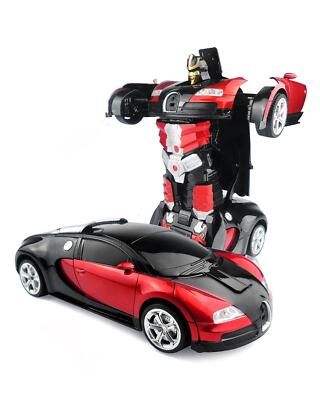 Trafo Fernbedienung Auto Kabellos Roboter Kinder Geschenk Wiederaufladbar 360Rotation