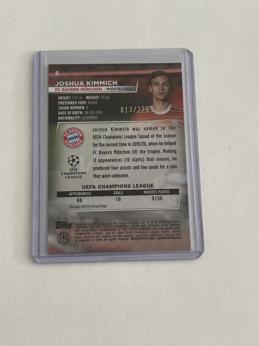 Joshua Kimmich 2022-23 Topps Stadium Club Chrome Aqua Wave #6