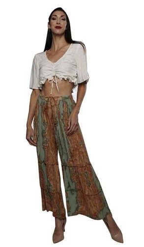 Pantaloni Harem Hippie Boho Festival Tie Dye Tier Palazzo Harem 222425 D - Foto 2 di 2