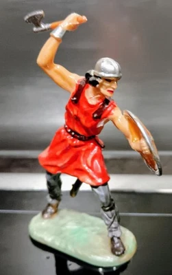 ELASTOLIN, OUGEN , CHEVALIER  NORMAND , comme Starlux, LINEOL , CHIALU, soldat - Photo 1/4