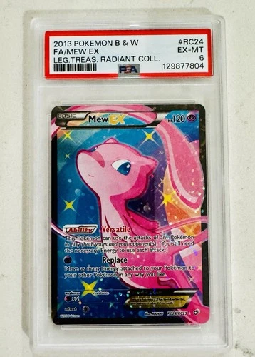 Mew EX (Full Art) RC24/RC25 Legendary Treasures: Radiant Collection Holo / PSA 6