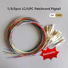 Wholesale 1/3/5pcs OM2 LC/UPC Fiber Optic Pigtail 2M 0.9mm 12 Colors Multimode