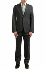 Armani Collezioni Men's Wool Striped Three Button Suit US 44R IT 54R