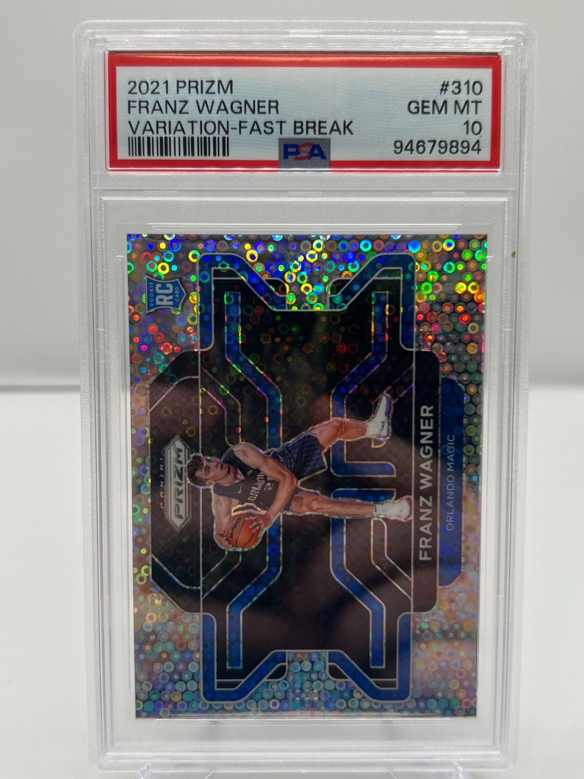 2021 PANINI PRIZM FRANZ WAGNER RC FAST BREAK VARIATION NO. 310 MAGIC PSA 10