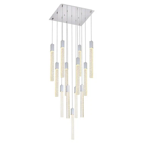 Elegant Lighting Weston 13-Light Modern Metal and Crystal Pendant in Chrome - Picture 1 of 8