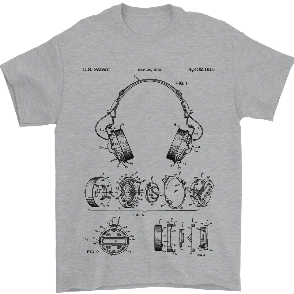 Casques Verni Plan D'Action Danse Dj Musique T-Shirt 100% en Coton - Photo 2/4