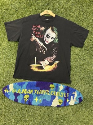Heath Ledger Joker The Dark Knight Shirt Batman VTG Y2K Magic Trick Pencil LARGE
